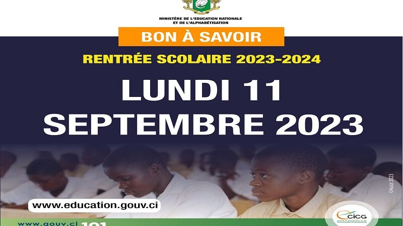 Rentrée scolaire 2023-2024