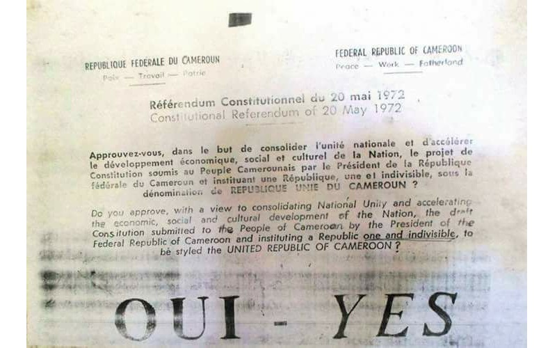 Il y a 54 ans, le Cameroun adoptait par referendum une nouvelle constitution transformant le pays en Etat unitaire